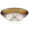 Bellaire 4.5"H x 15.75"W 1-Light Crystal Flush Mount in Aged Bras
