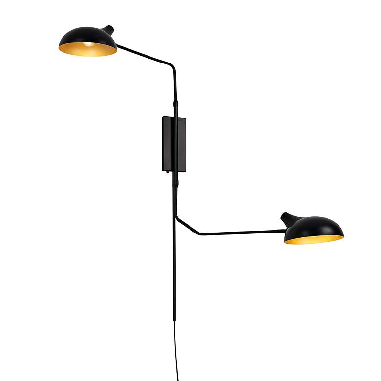 Image 3 Bellamy 29 1/4" High Matte Black 2-Light Wall Sconce