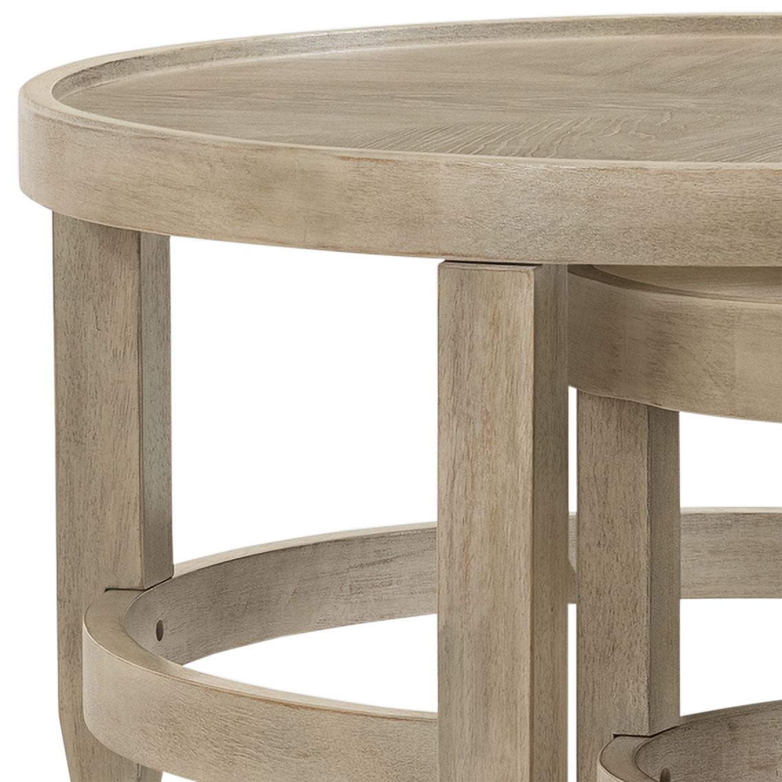 Bellamy 34" Wide Gray Wood Veneer Nesting Cocktail Tables - #625J0 ...