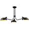 Bellamy 46" Wide Matte Black 3-Light Ceiling Light