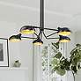 2_Bellamy 52" Wide Matte Black 5-Light Ceiling Light