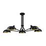 Bellamy 52" Wide Matte Black 5-Light Ceiling Light in scene