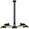 Bellamy 52" Wide Matte Black Metal 5-Light Pendant