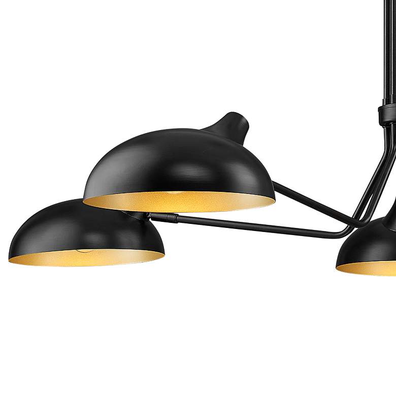 Image 4 Bellamy 52" Wide Matte Black Metal 5-Light Pendant more views