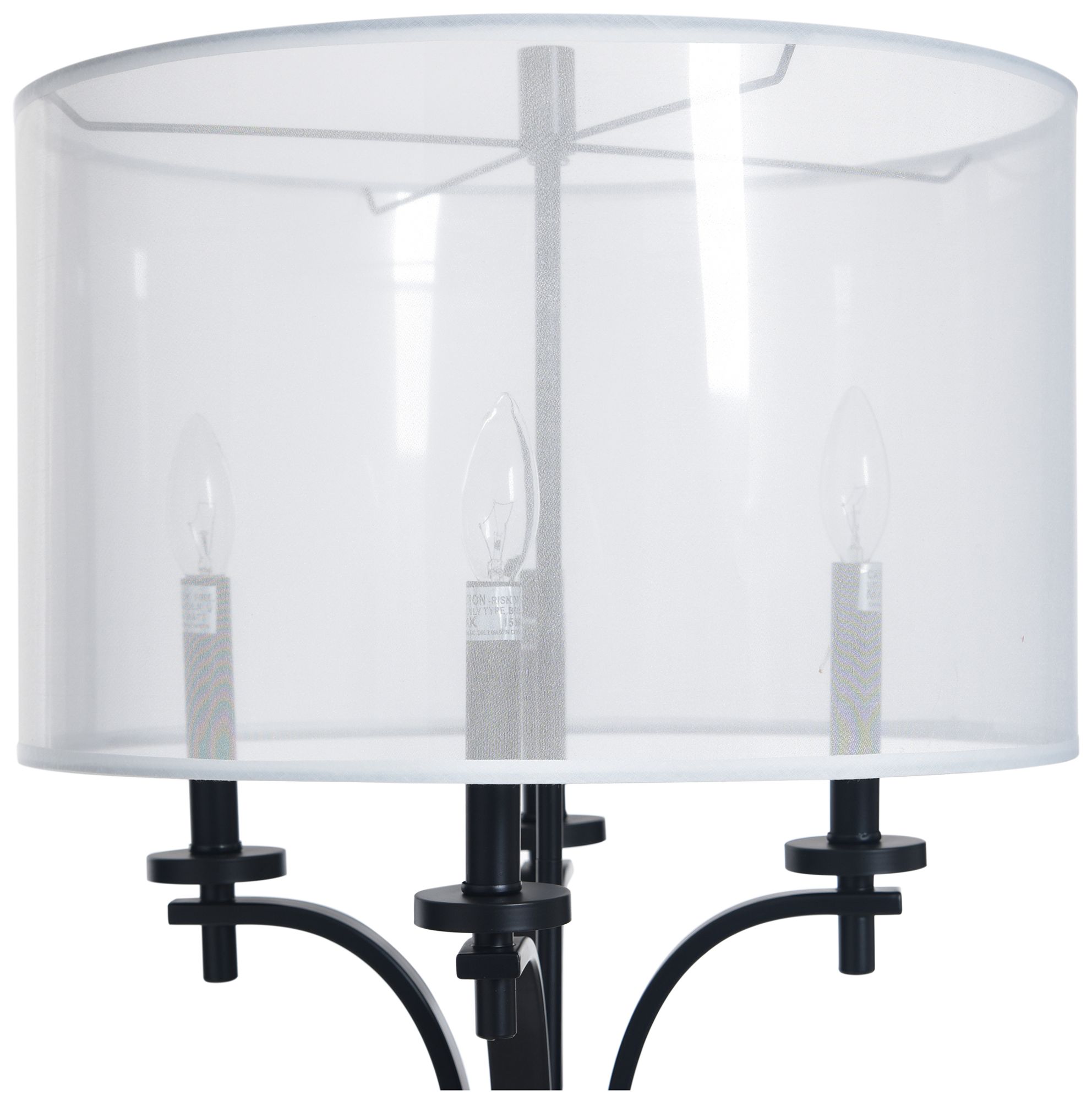 Image 5 Bellamy 65" High Corcy Gold & Black Floor Lamp with White Shade more views