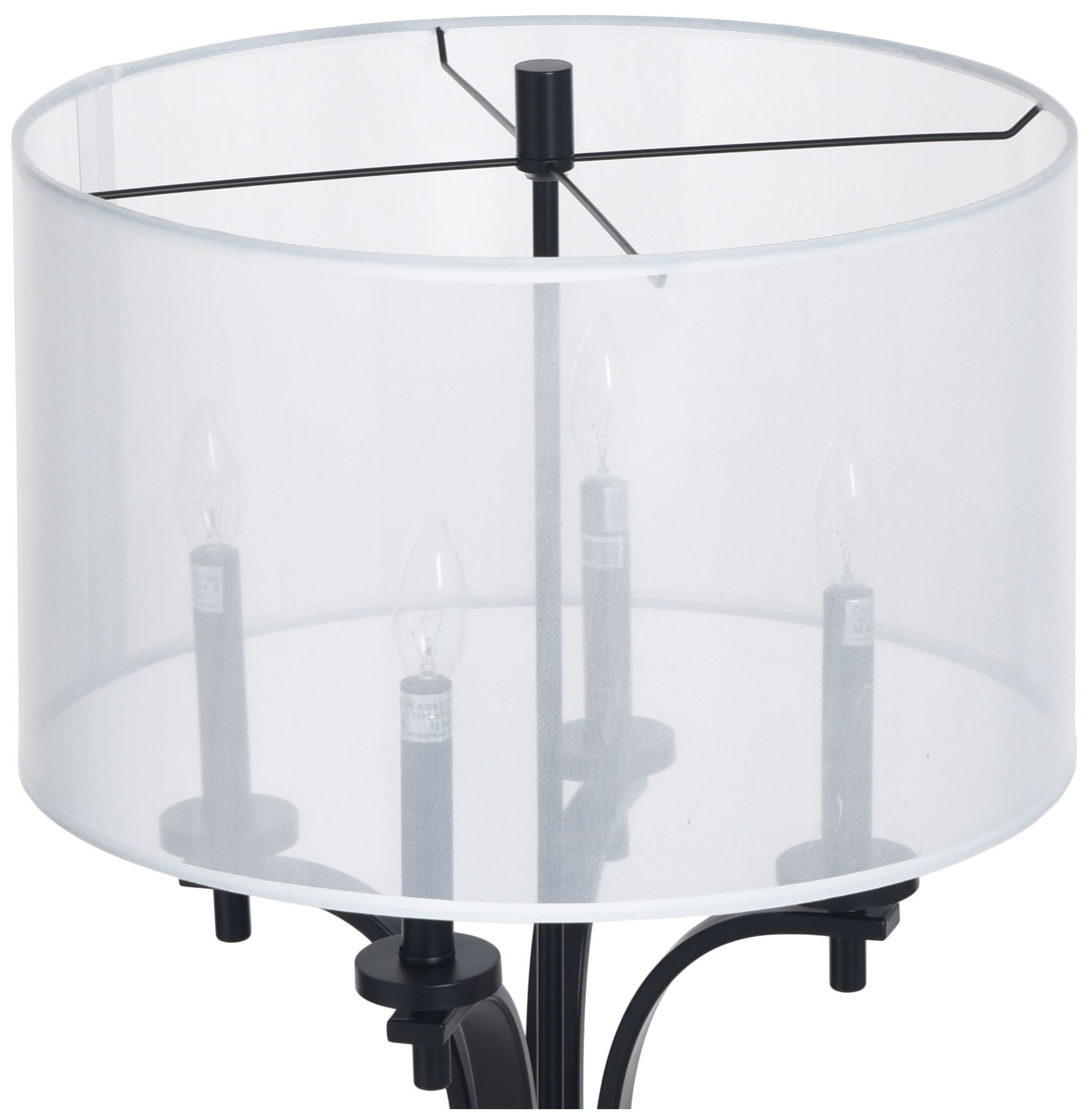 Image 6 Bellamy 65" High Corcy Gold & Black Floor Lamp with White Shade more views