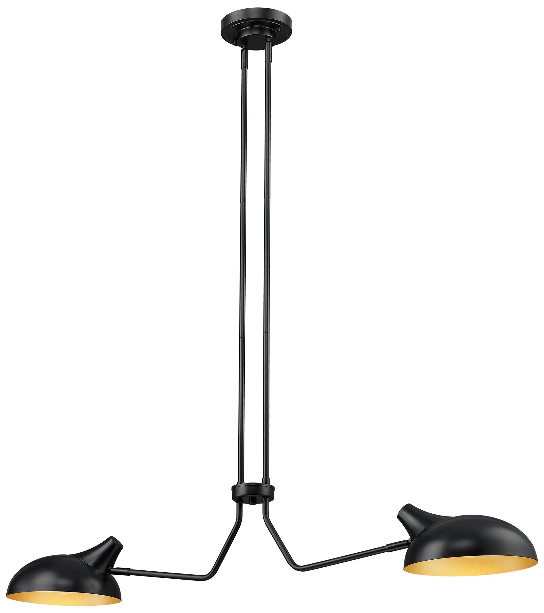 Image 2 Bellamy by Z-Lite Matte Black 9.5 inch 2 Light Island