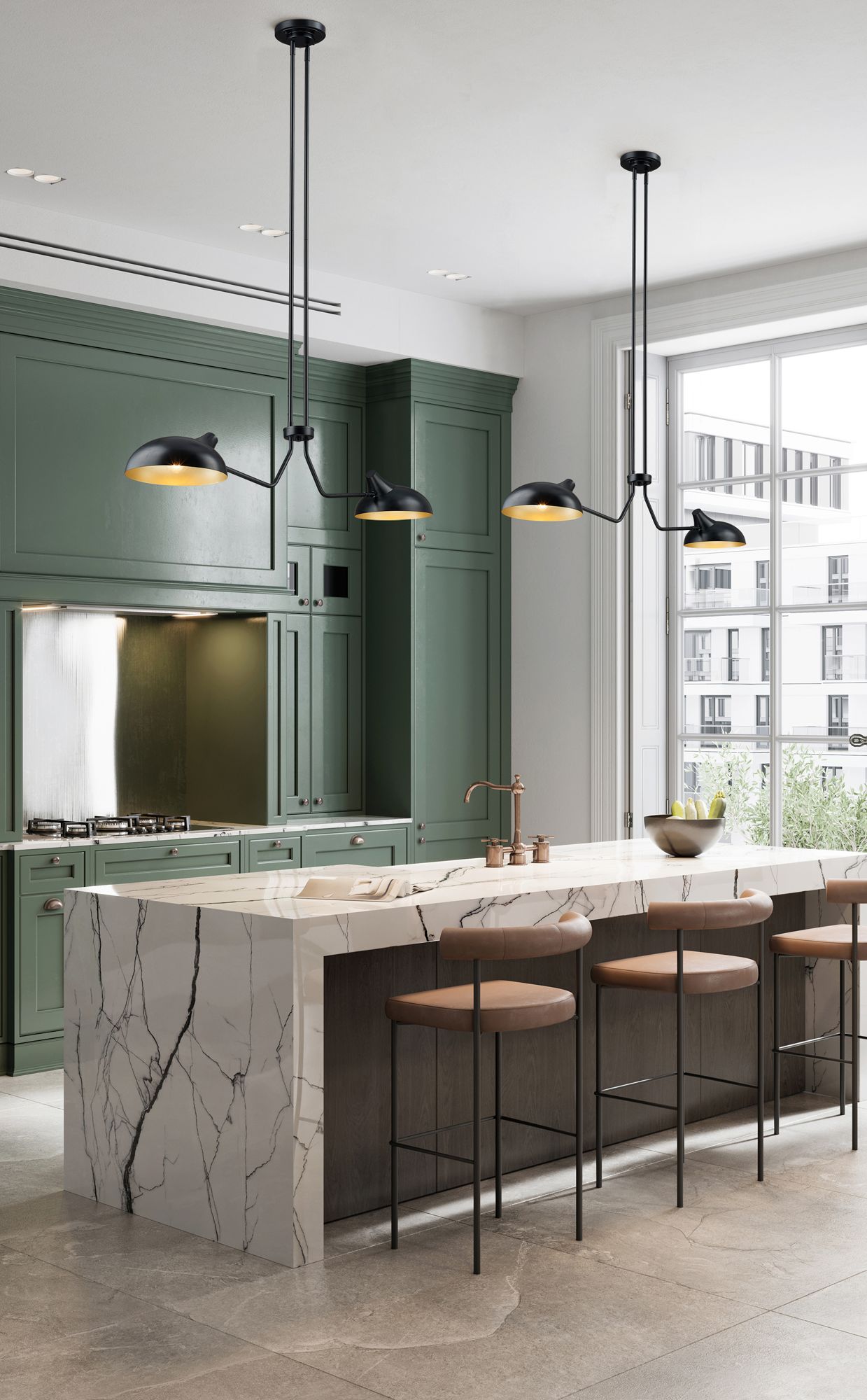 Image 3 Bellamy by Z-Lite Matte Black 9.5 inch 2 Light Island more views