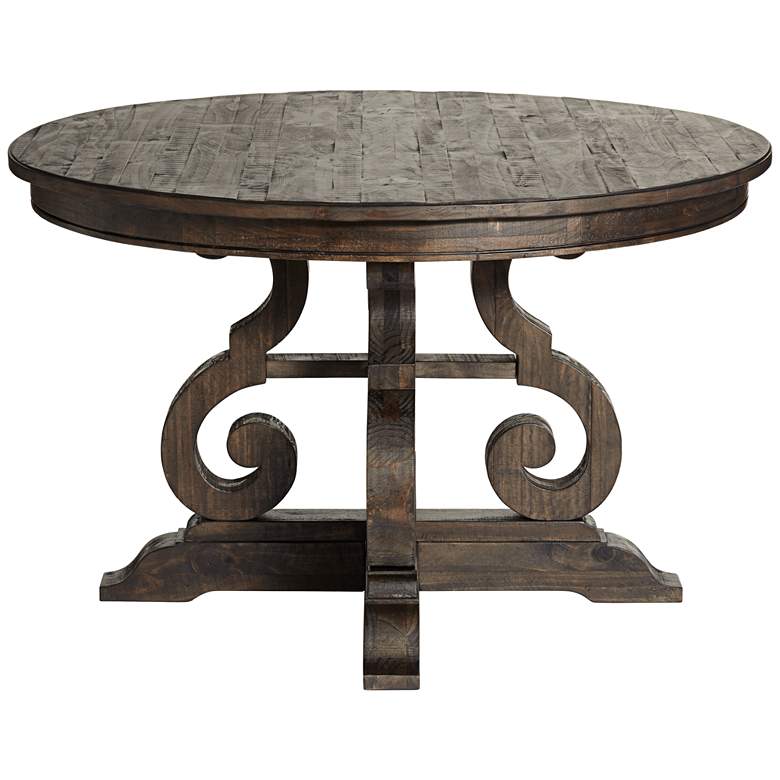 Image 1 Bellamy Deep Weathered Pine 48 inch Round Dining Table