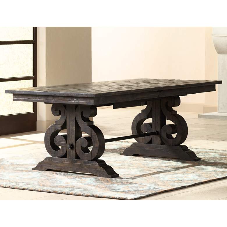 Image 1 Bellamy Deep Weathered Pine Extendable Dining Table