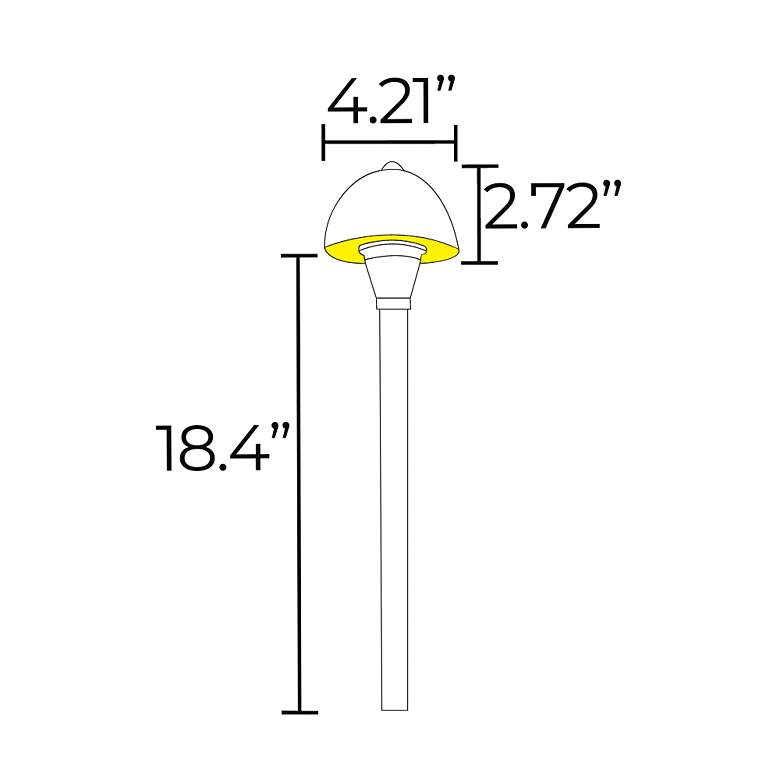Image 2 Belland 18 1/2" High Natural Brass LED Outdoor Path Light more views
