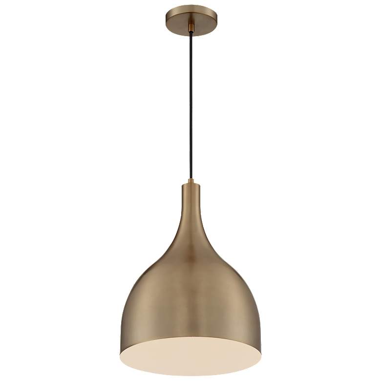 Image 1 Bellcap 12 inch Wide Burnished Brass Mini Pendant