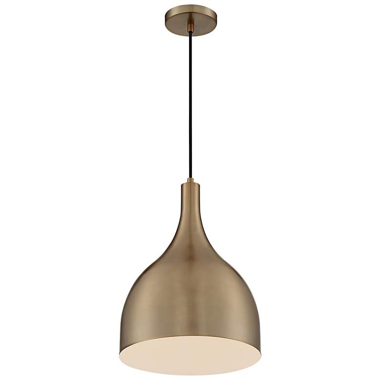 Image 1 Bellcap 12" Wide Burnished Brass Mini Pendant