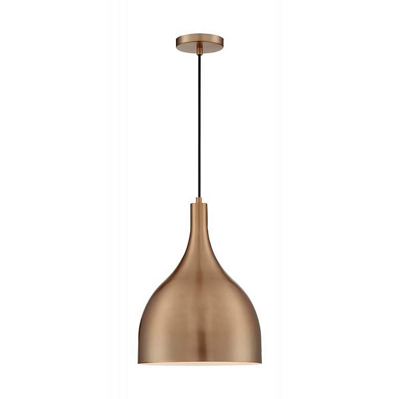 Image 3 Bellcap 12" Wide Burnished Brass Mini Pendant more views