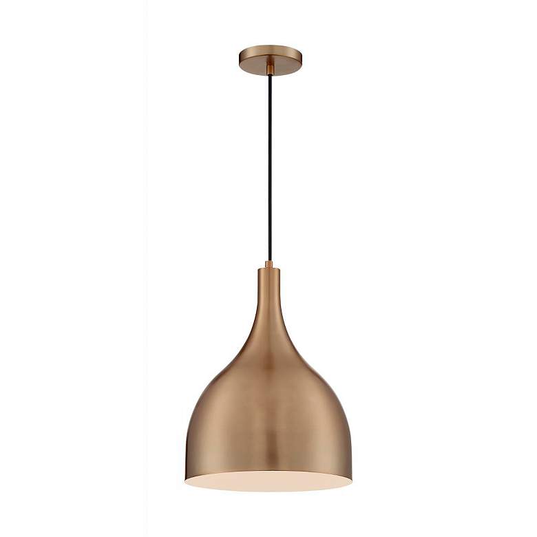 Image 4 Bellcap 12" Wide Burnished Brass Mini Pendant more views