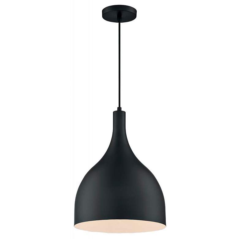Image 3 Bellcap 12" Wide Matte Black Mini Pendant more views