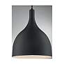 3_Bellcap 12" Wide Matte Black Mini Pendant more views