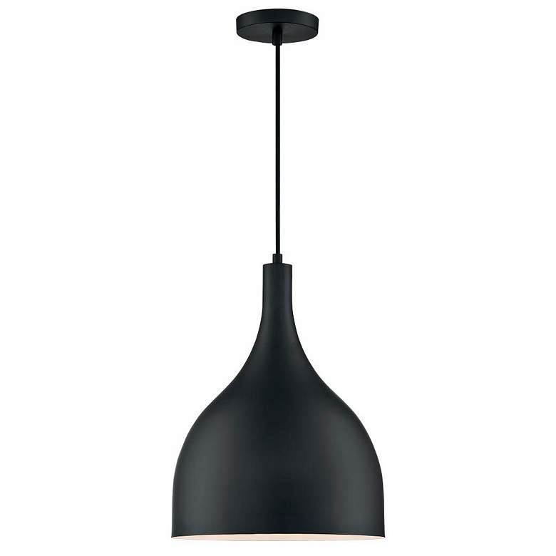 Image 5 Bellcap 12" Wide Matte Black Mini Pendant more views