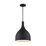 5_Bellcap 12" Wide Matte Black Mini Pendant more views