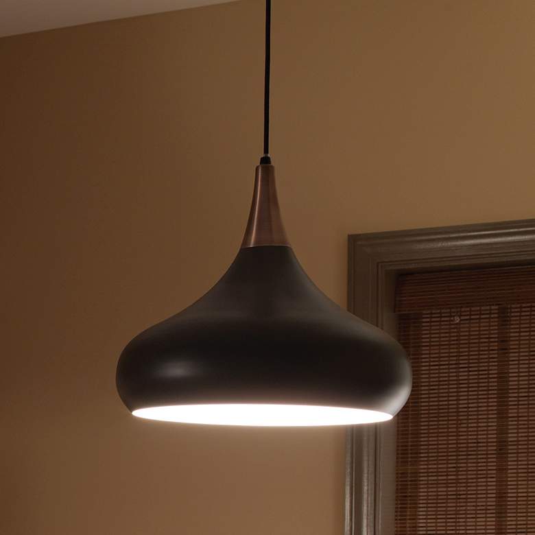Image 2 Belle 10" Wide Black Mini Pendant