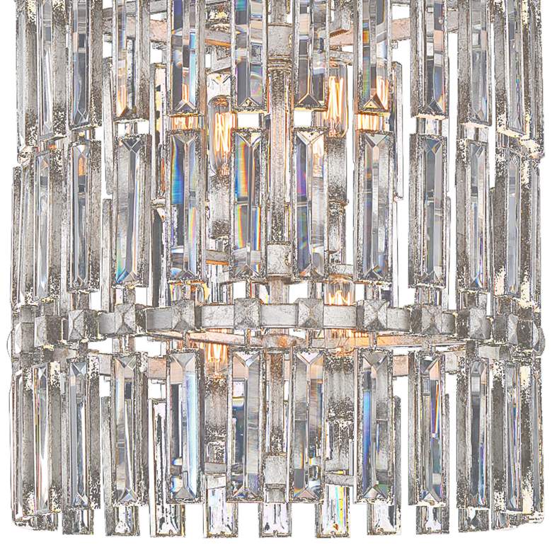 Image 3 Belle Aurore 17"W Silver Leaf Crystal Foyer Pendant Light more views
