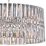 Belle Aurore 26 1/4"W Silver Leaf Crystal Drum Pendant Light