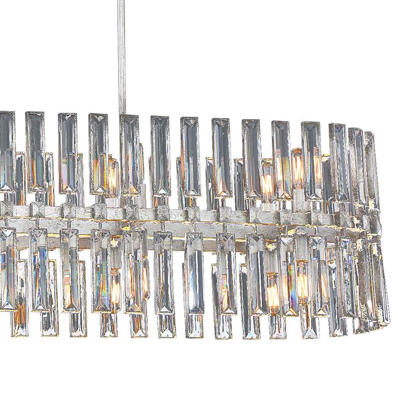 Image 3 Belle Aurore 45"W Silver Leaf Kitchen Island Light Pendant more views