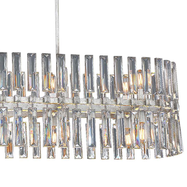 Image 3 Belle Aurore 45 inchW Silver Leaf Kitchen Island Light Pendant more views