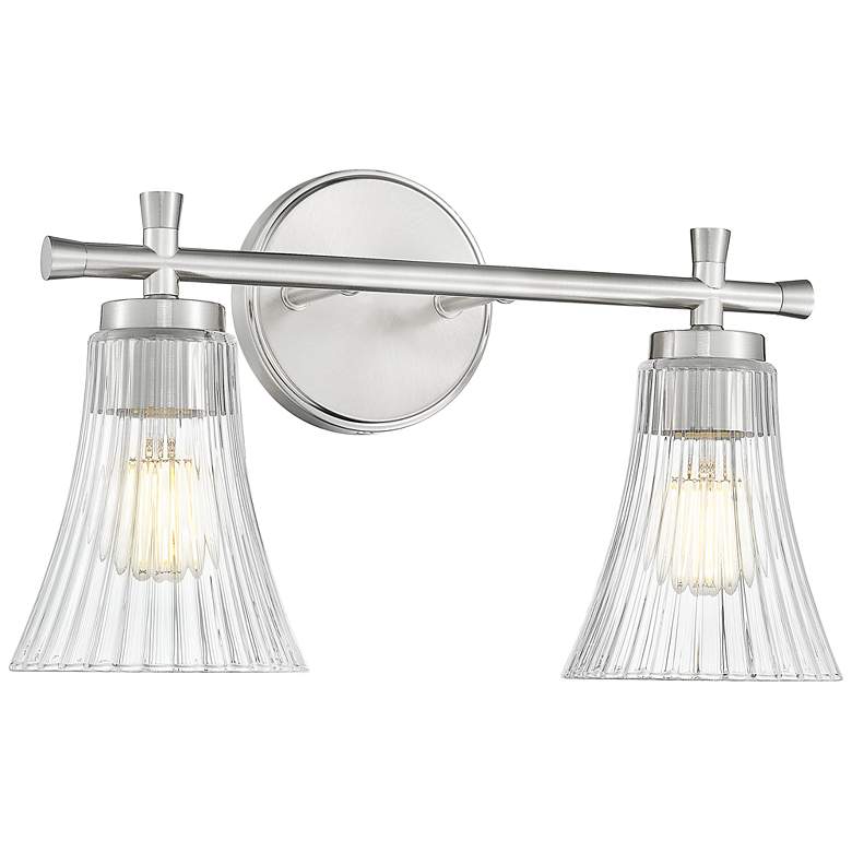 Image 1 Belle by Z-Lite Brushed Nickel 2 Light Vanity