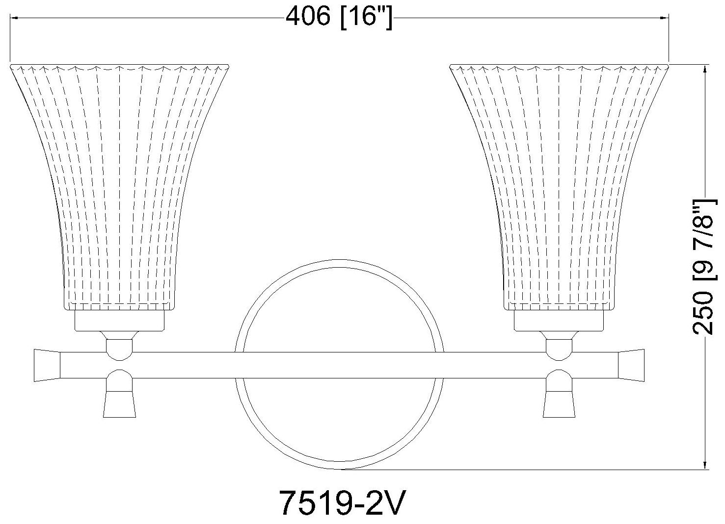 Belle by Z-Lite Brushed Nickel 2 Light Vanity