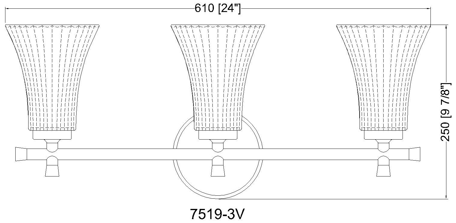 Belle by Z-Lite Brushed Nickel 3 Light Vanity