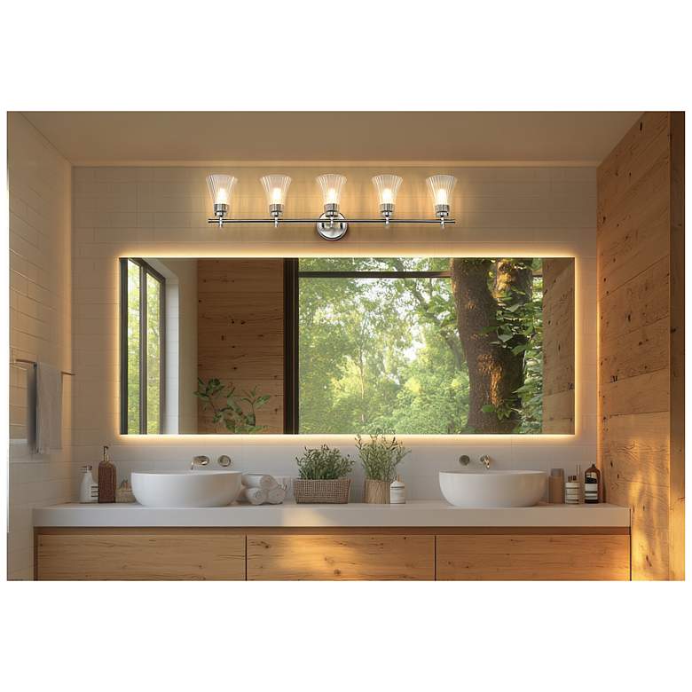 Image 2 Belle by Z-Lite Brushed Nickel 5 Light Vanity more views