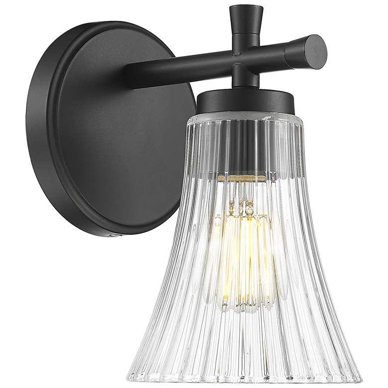 Image 1 Belle by Z-Lite Matte Black 1 Light Wall Sconce