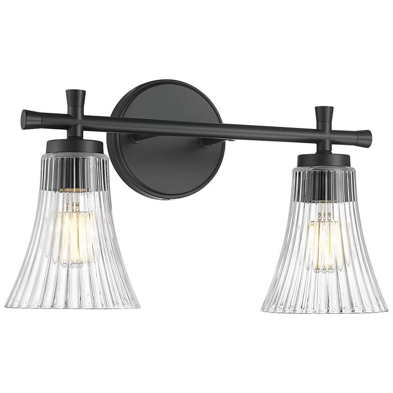 Image 1 Belle by Z-Lite Matte Black 2 Light Vanity