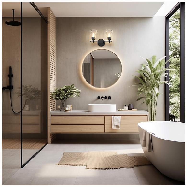 Image 3 Belle by Z-Lite Matte Black 2 Light Vanity more views