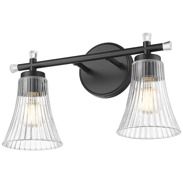 Image 5 Belle by Z-Lite Matte Black 2 Light Vanity more views