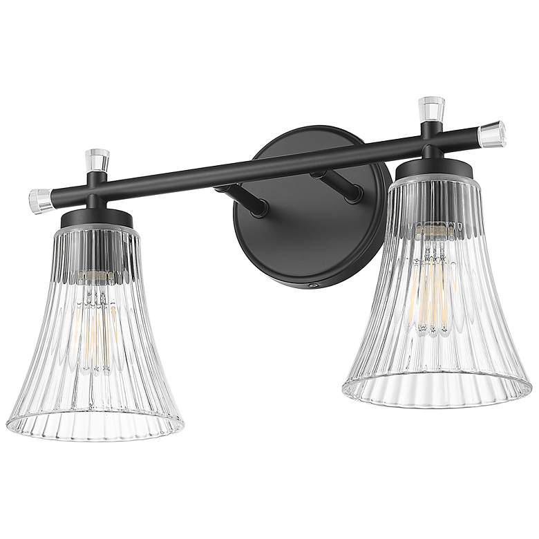 Image 7 Belle by Z-Lite Matte Black 2 Light Vanity more views