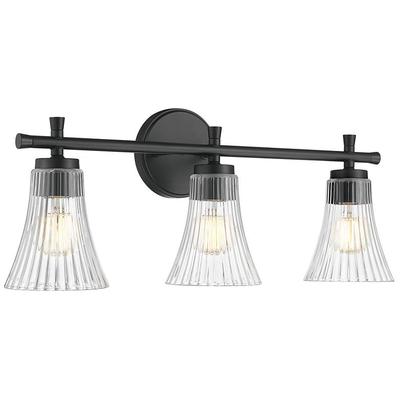 Image 1 Belle by Z-Lite Matte Black 3 Light Vanity