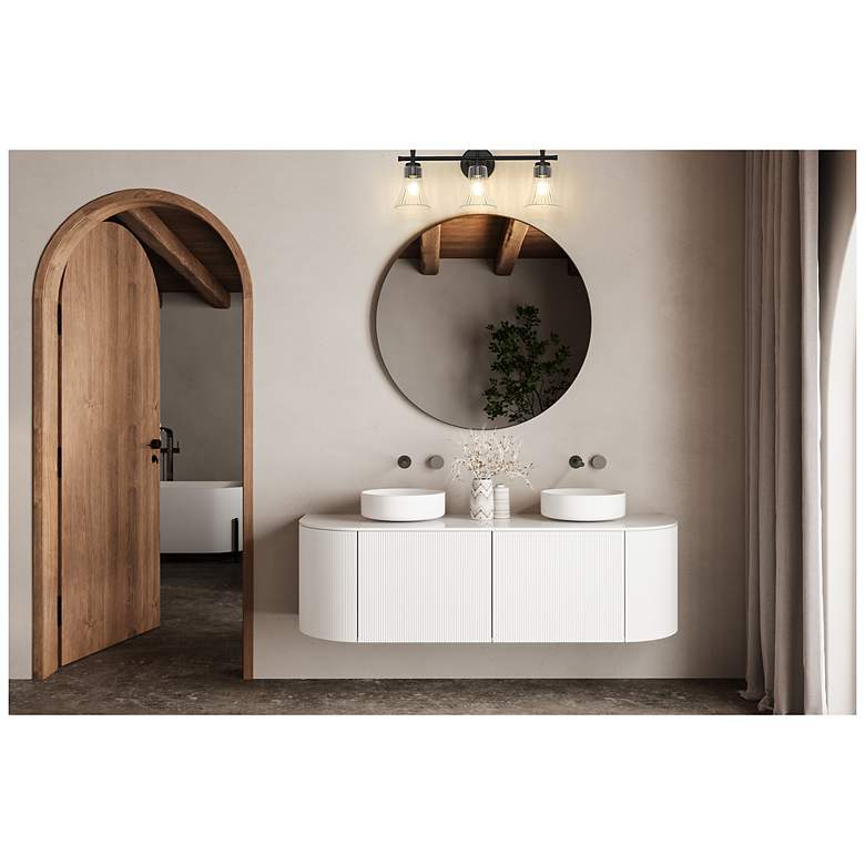 Image 2 Belle by Z-Lite Matte Black 3 Light Vanity more views