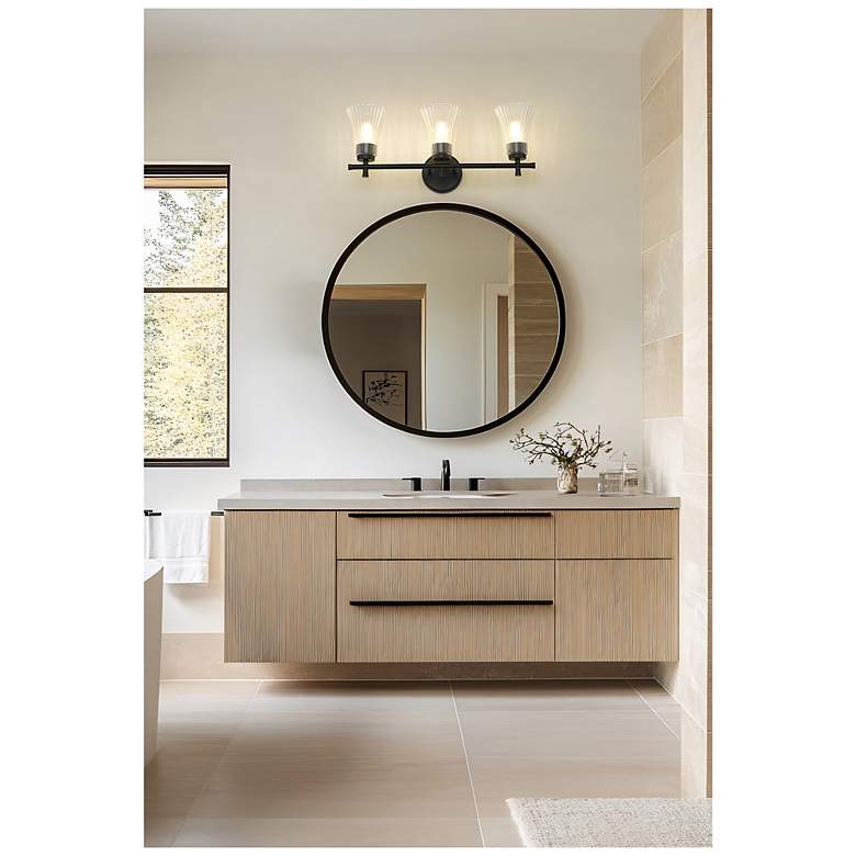 Image 3 Belle by Z-Lite Matte Black 3 Light Vanity more views