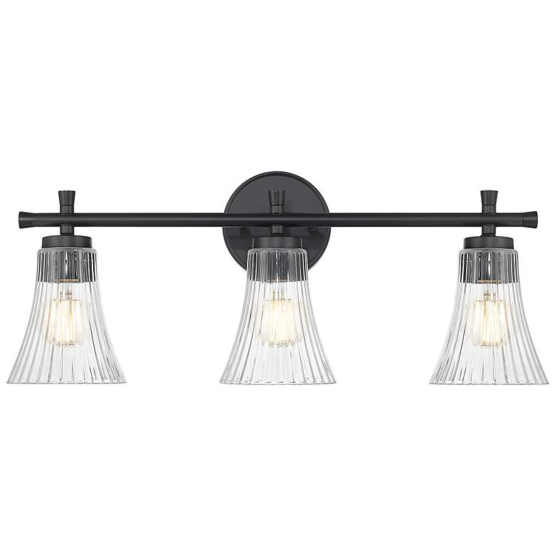 Image 4 Belle by Z-Lite Matte Black 3 Light Vanity more views
