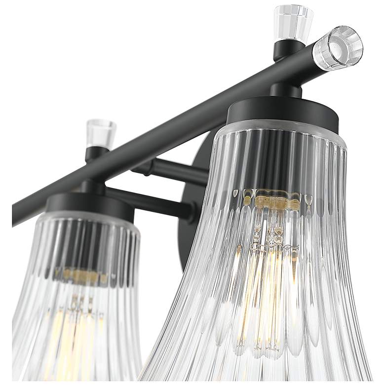 Image 6 Belle by Z-Lite Matte Black 3 Light Vanity more views