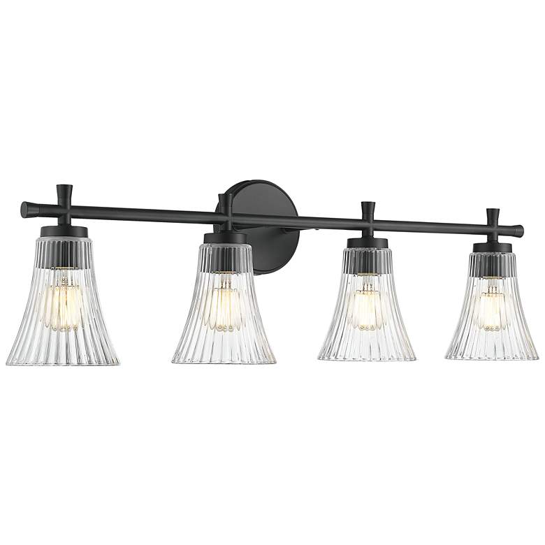 Image 1 Belle by Z-Lite Matte Black 4 Light Vanity