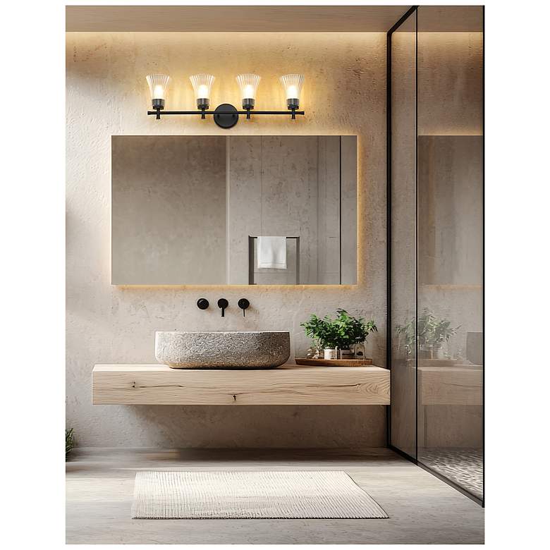 Image 3 Belle by Z-Lite Matte Black 4 Light Vanity more views