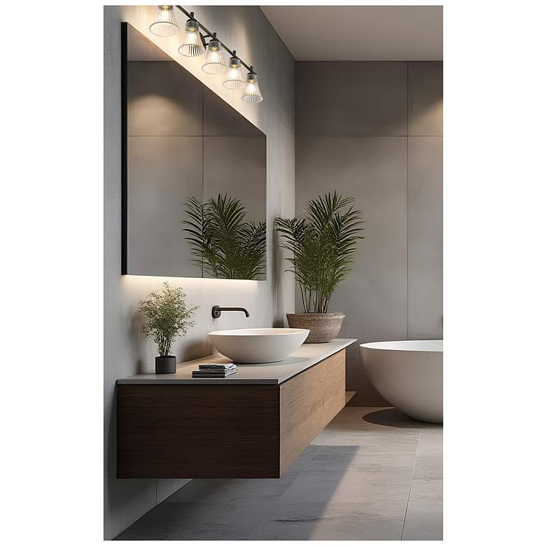 Image 3 Belle by Z-Lite Matte Black 5 Light Vanity more views