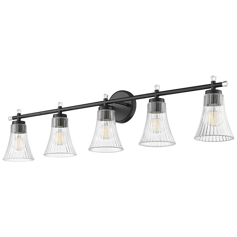 Image 7 Belle by Z-Lite Matte Black 5 Light Vanity more views