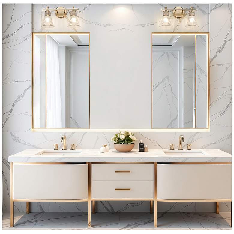 Image 2 Belle by Z-Lite Modern Gold 2 Light Vanity more views