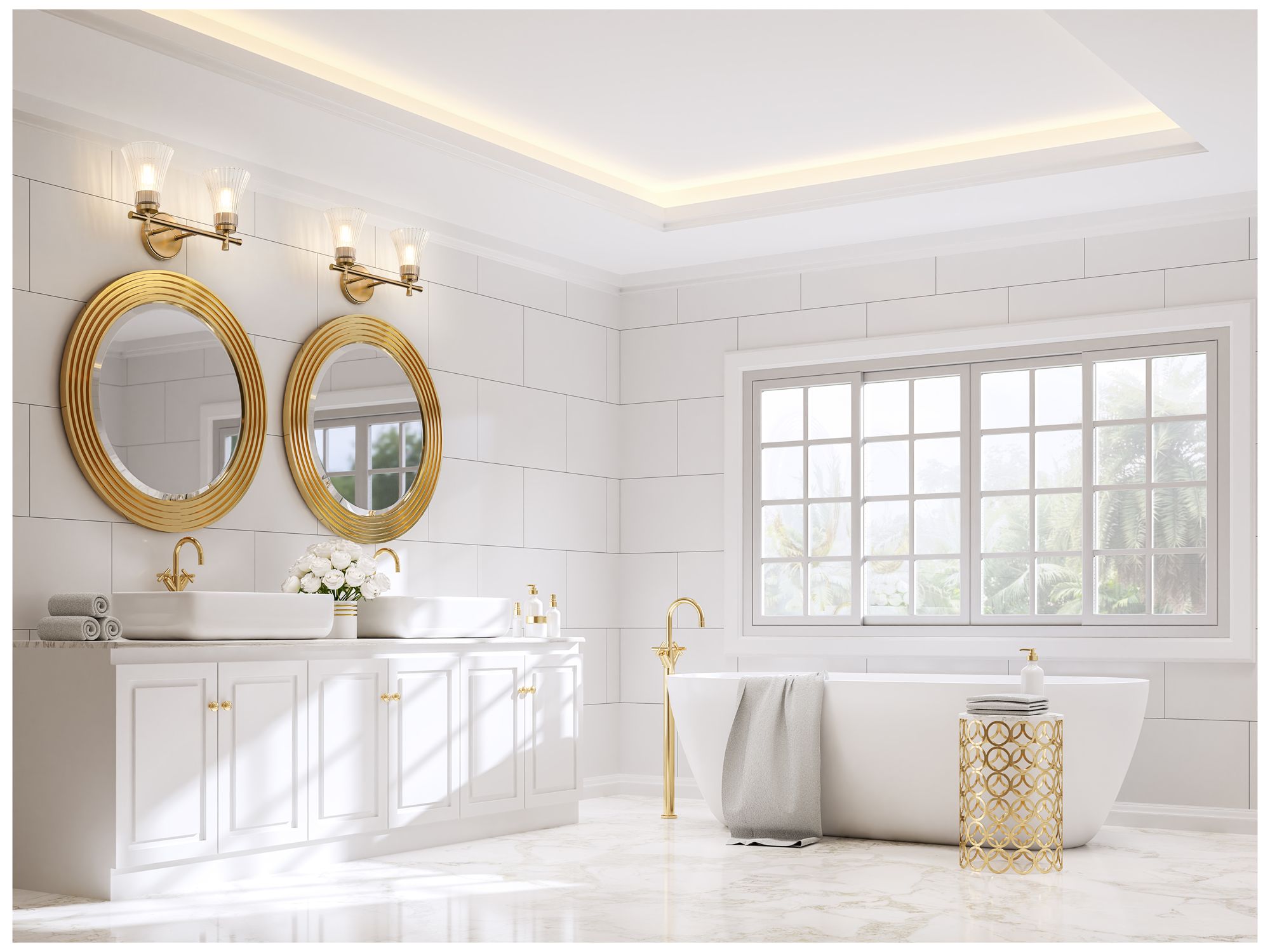 Image 3 Belle by Z-Lite Modern Gold 2 Light Vanity more views