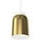 Belle Flare 19.5" Wide Brass Finish Tall LED Bell Pendant