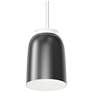 Belle Flare 19.5" Wide Satin Black Tall LED Bell Pendant